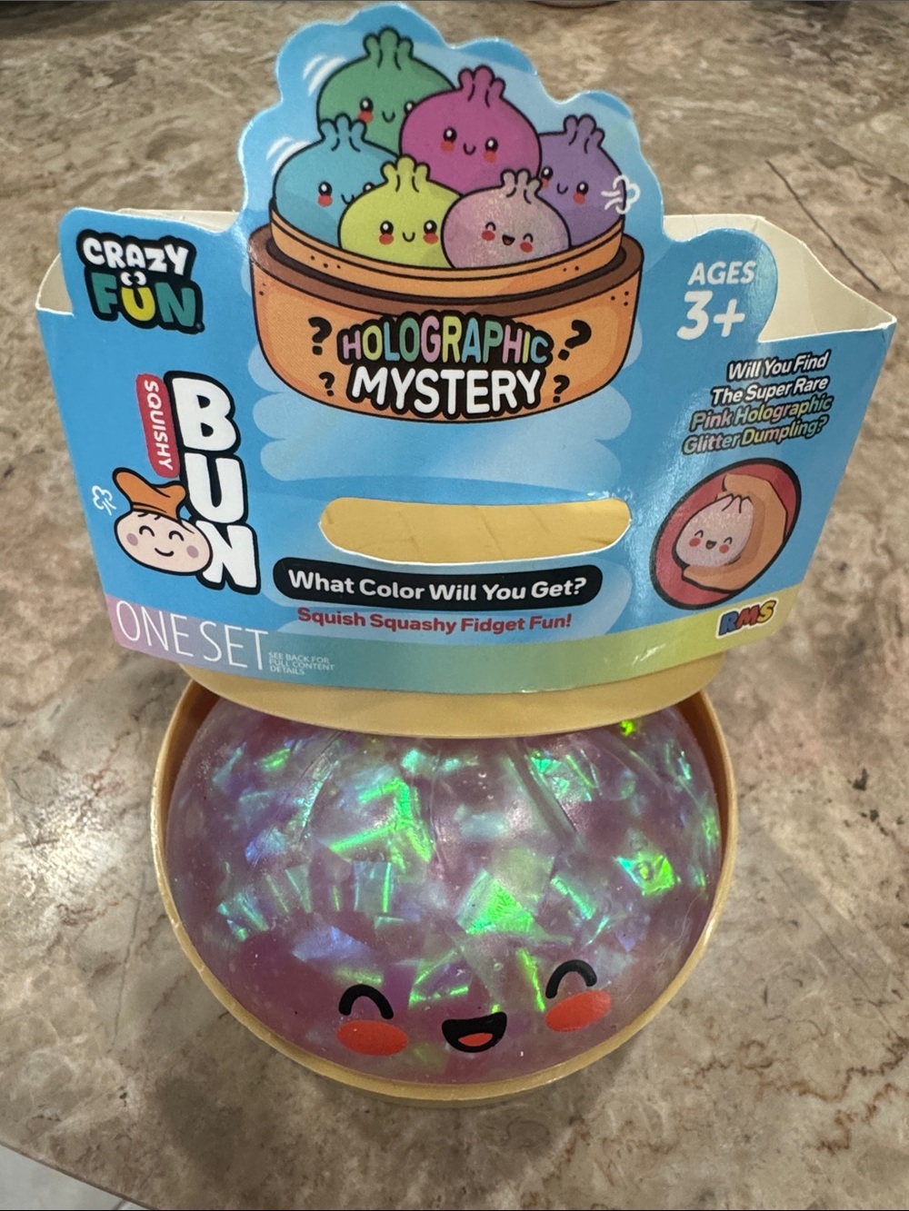 RMS *RARE* Holographic Mystery Pink Squishy Bun